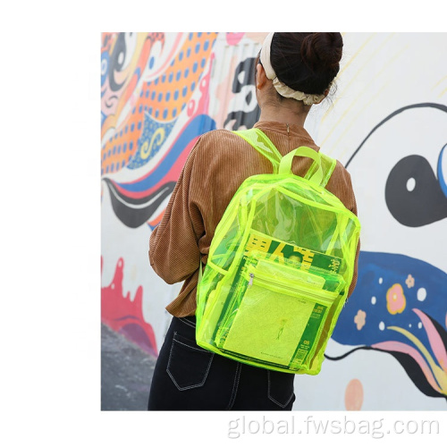 Transparent Pvc Backpacks Colorful Backpack ladies Clear Personalized Backpack Manufactory